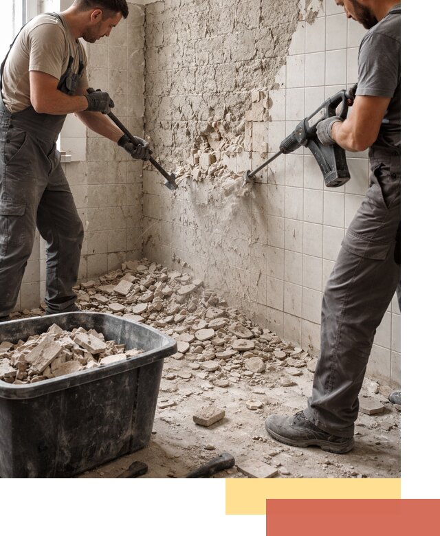 Демонтаж плитки со стен в Ртищево быстро и аккуратно