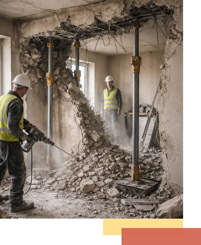 Снос несущих стен в Ртищево с гарантией безопасности и качества