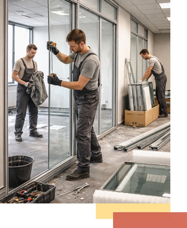 Демонтаж стеклянных перегородок в Ртищево быстро и безопасно