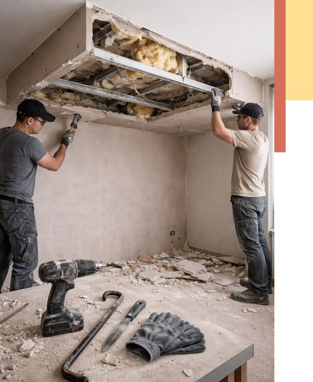 Демонтаж короба из гипсокартона в Ртищево от 1553 руб. — быстро и недорого | ОТДЕЛОЧНИК-Ртщ