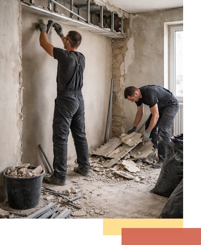 Демонтаж короба из гипсокартона в Ртищево быстро и аккуратно