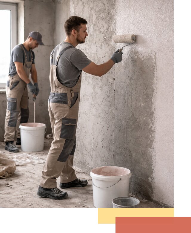 Нанесение бетоноконтакта на стены в Ртищево для последующей отделки