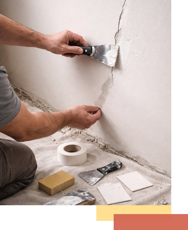 Заделка трещин и сколов в стенах и потолках в Ртищево