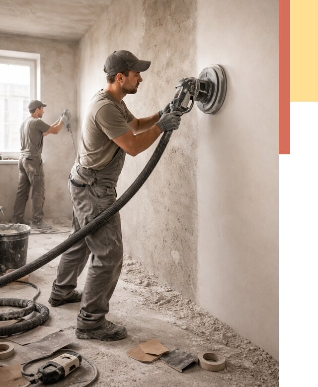 Шлифовка стен в Ртищево от 1226 руб/м2 — быстро и недорого | ОТДЕЛОЧНИК-Ртщ