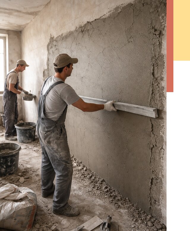 Цементная штукатурка стен в Ртищево от 4597 руб/м2 — быстро и недорого | ОТДЕЛОЧНИК-Ртщ