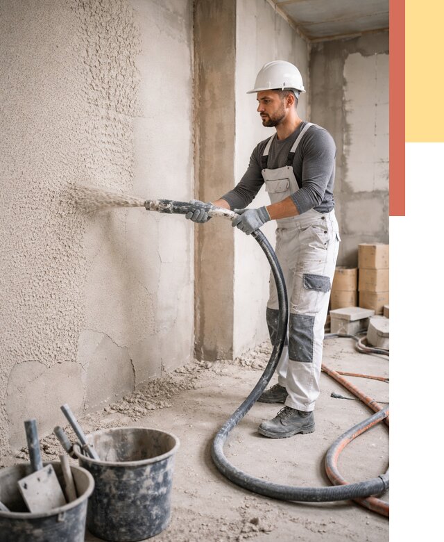 Машинная штукатурка стен в Ртищево под ключ от 6640 руб./м2 | ОТДЕЛОЧНИК-Ртщ