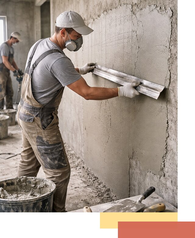 Штукатурка бетонных стен в Ртищево качественно и долговечно