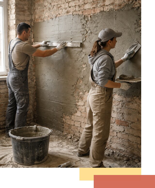 Штукатурка кирпичных стен в Ртищево — качественно и надежно