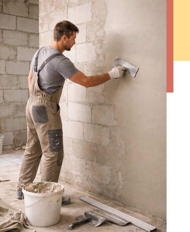 Штукатурка стен из газобетона в Ртищево от 2145 руб./м2 — быстро и недорого | ОТДЕЛОЧНИК-Ртщ