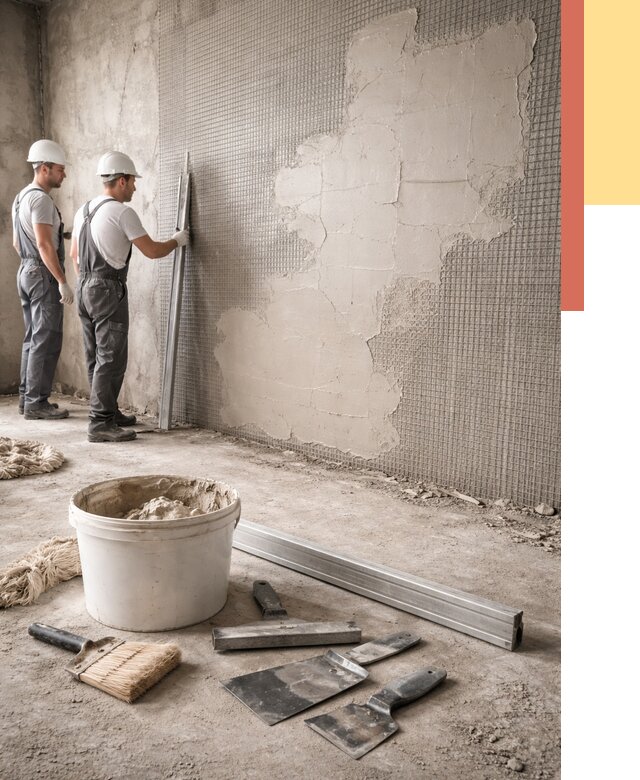 Штукатурка стен по сетке в Ртищево от 5618 руб./м2 — быстро и недорого | ОТДЕЛОЧНИК-Ртщ