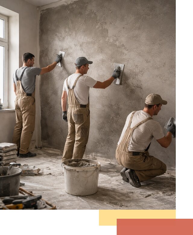 Декоративная штукатурка под бетон в Ртищево для стен и потолков