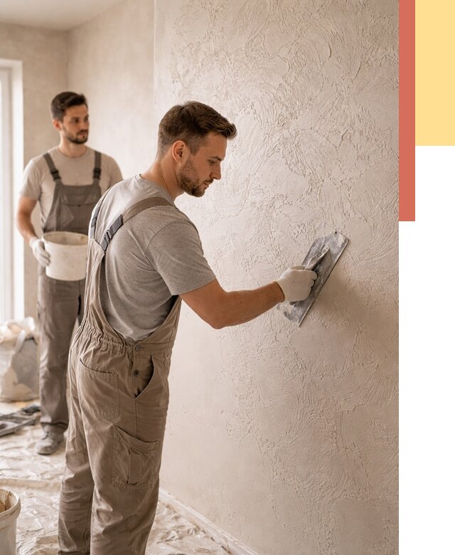 Фактурная штукатурка стен в Ртищево от 4290 руб./м² — заказать под ключ | ОТДЕЛОЧНИК-Ртщ