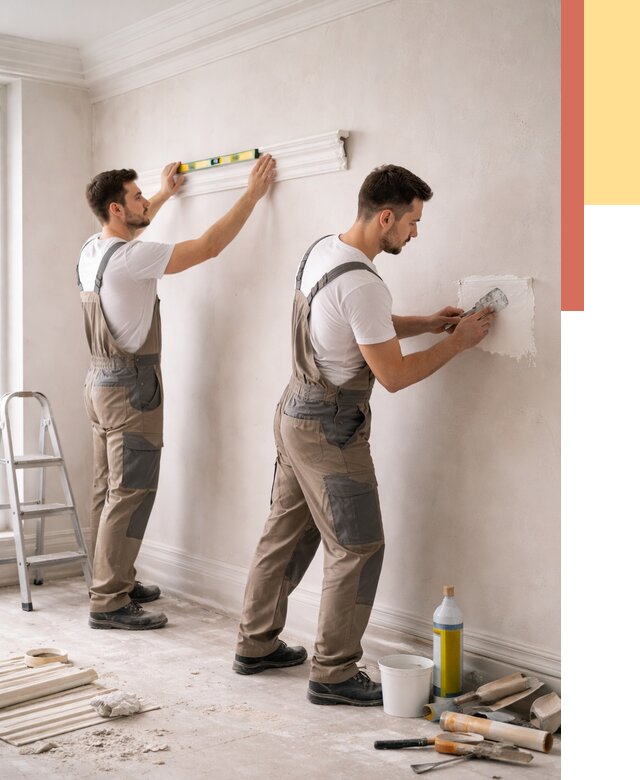 Монтаж лепнины на стены в Ртищево от 4597 руб. — недорого, быстро | ОТДЕЛОЧНИК-Ртщ