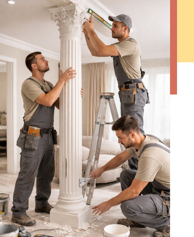 Установка декоративных колонн в Ртищево от 12258 руб. под ключ | ОТДЕЛОЧНИК-Ртщ