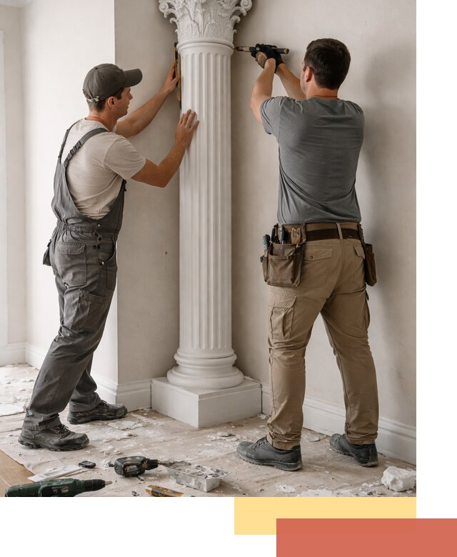 Установка декоративных колонн в Ртищево под ключ