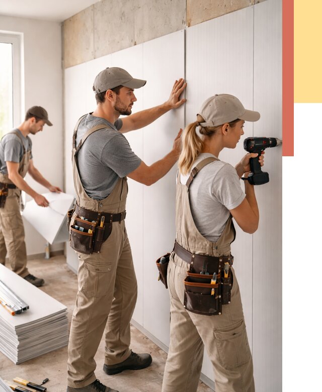 Монтаж ПВХ панелей на стены в Ртищево от 460 руб/м2 — быстро и недорого | ОТДЕЛОЧНИК-Ртщ