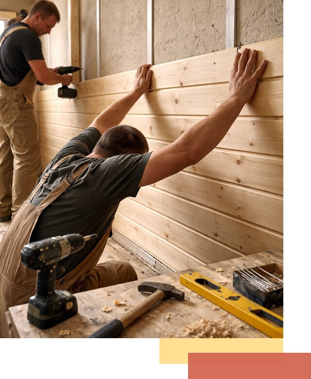 Монтаж деревянной вагонки на стены в Ртищево быстро и качественно