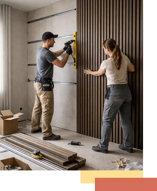 Монтаж реечных панелей на стены в Ртищево