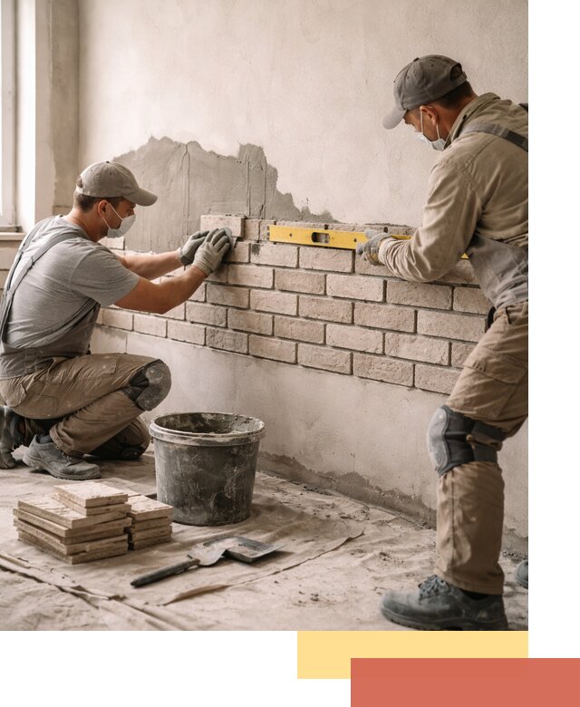 Монтаж декоративного кирпича профессионально в Ртищево