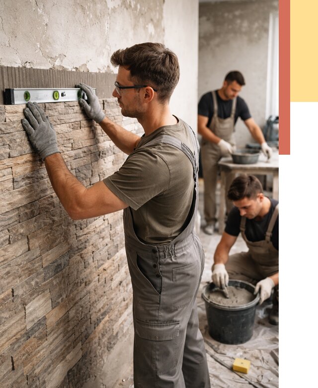 Монтаж искусственного камня в Ртищево от 4597 руб. под ключ | ОТДЕЛОЧНИК-Ртщ