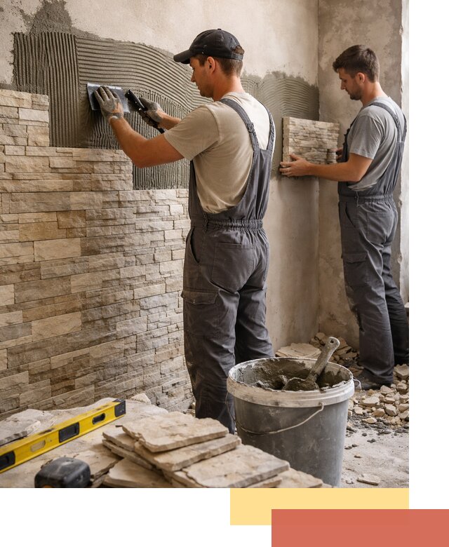 Монтаж искусственного камня в Ртищево — облицовка стен и фасадов