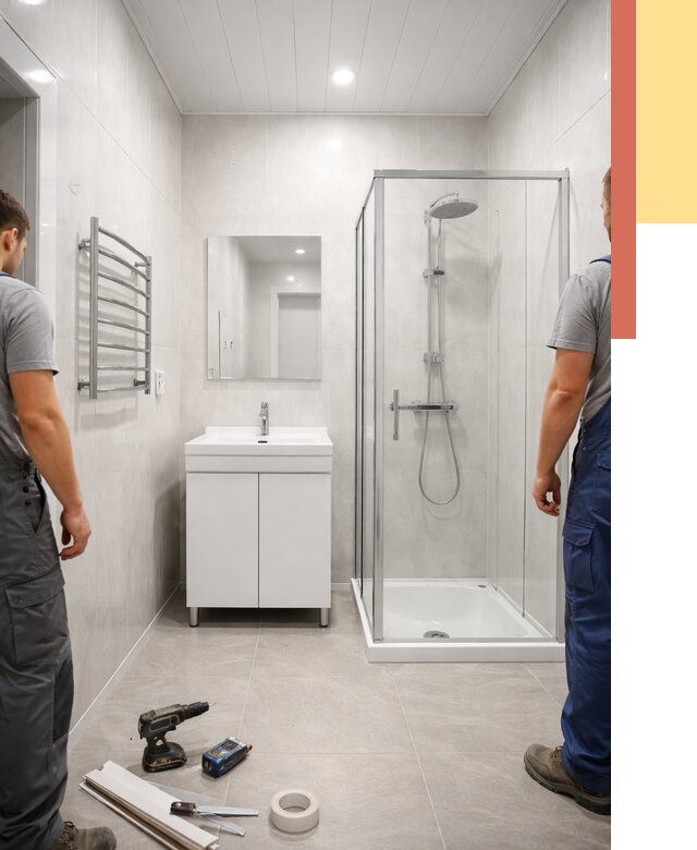 Отделка ванной комнаты панелями ПВХ в Ртищево от 4597 руб. за м2 | ОТДЕЛОЧНИК-Ртщ