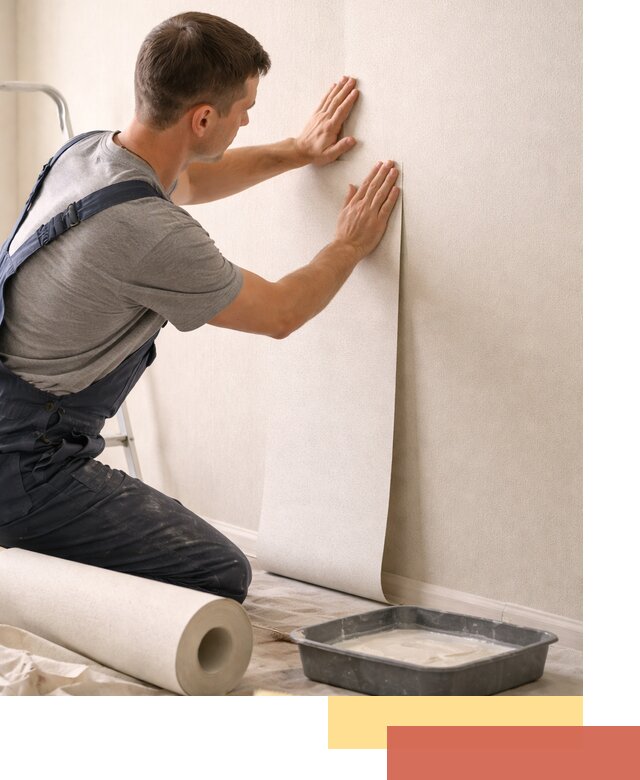 Поклейка флизелиновых обоев в Ртищево качественно и быстро