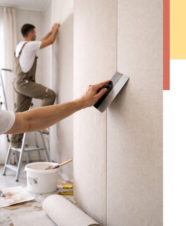 Поклейка текстильных обоев в Ртищево от 4597 руб. под ключ | ОТДЕЛОЧНИК-Ртщ