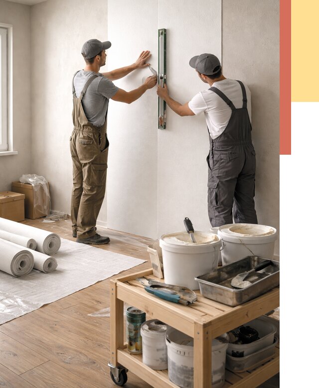 Поклейка стеклообоев в Ртищево от 6640 руб. за м2 — быстро и недорого | ОТДЕЛОЧНИК-Ртщ