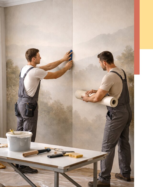 Поклейка фотообоев в Ртищево от 8683 руб/м² — быстро и недорого | ОТДЕЛОЧНИК-Ртщ