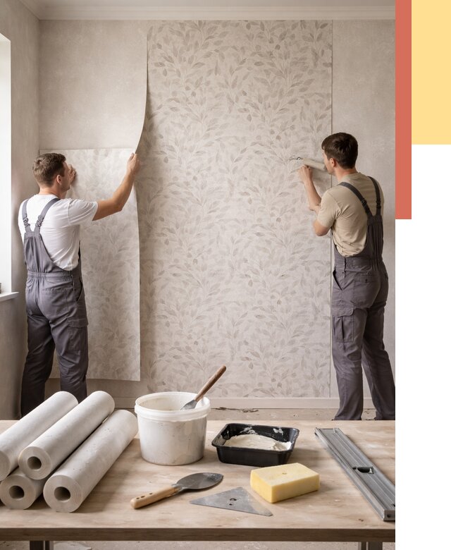 Поклейка обоев с подбором рисунка в Ртищево от 3575 руб. | ОТДЕЛОЧНИК-Ртщ - быстро и недорого