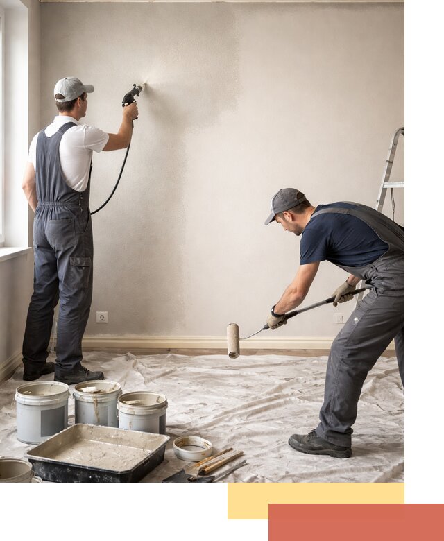 Покраска стен моющейся краской и защита поверхностей в Ртищево