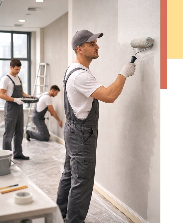 Покраска стен в офисе в Ртищево от 8683 руб. — быстро и недорого | ОТДЕЛОЧНИК-Ртщ