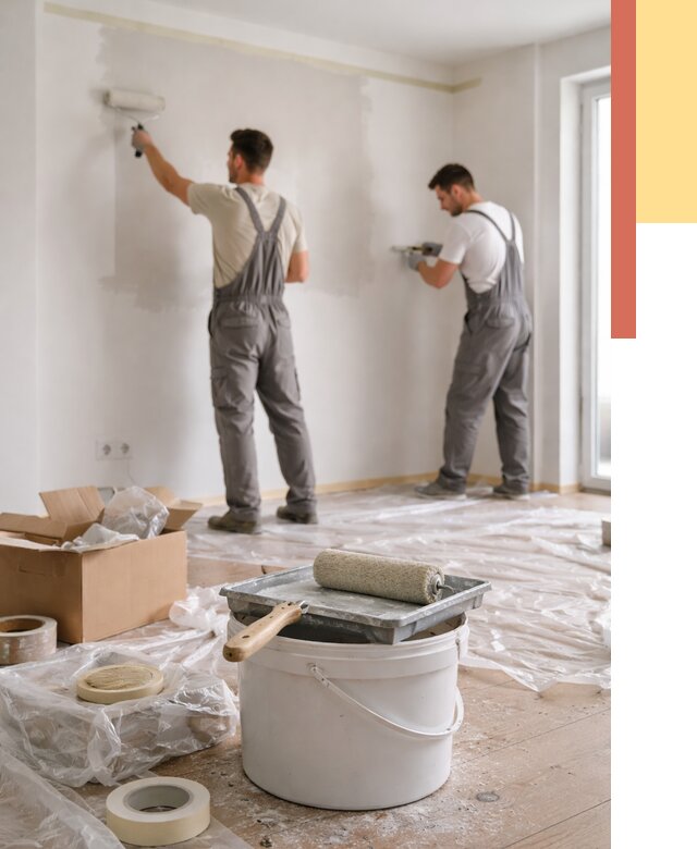 Покраска стен в квартире в Ртищево от 2554 руб/м2 — быстро и недорого | ОТДЕЛОЧНИК-Ртщ