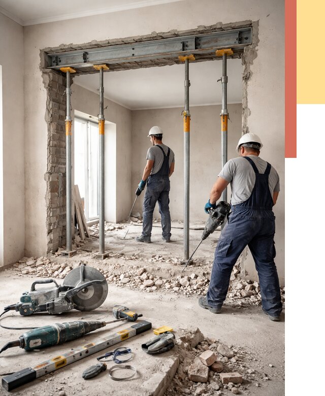 Прорезка проема в стене в Ртищево от 4597 руб. — быстро и недорого | ОТДЕЛОЧНИК-Ртщ