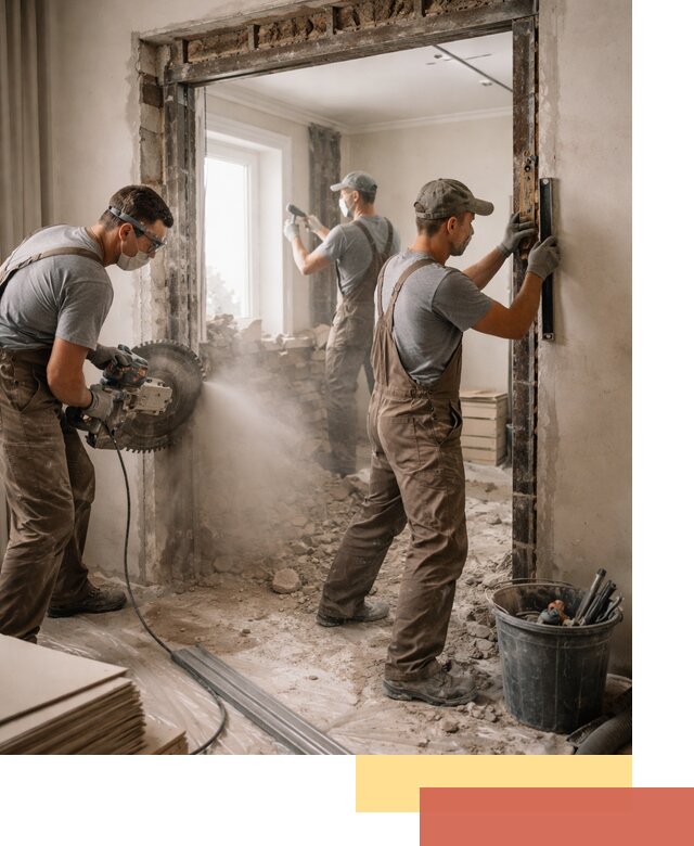 Расширение дверного проема под установку новой двери в Ртищево