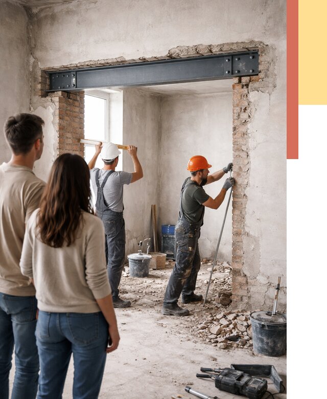 Усиление проема в стене в Ртищево от 9704 руб. — усиление дверного проема металлоконструкцией | ОТДЕЛОЧНИК-Ртщ