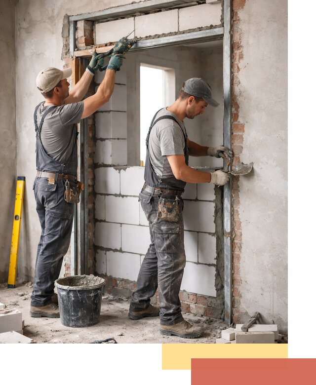 Закладка дверного проема под ключ в Ртищево: демонтаж, монтаж, отделка