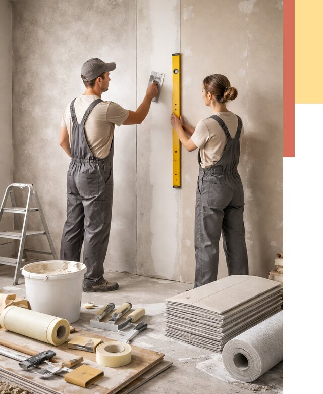 Отделка стен в Ртищево от 1532 руб/м² — недорого, быстро, под ключ | ОТДЕЛОЧНИК-Ртщ