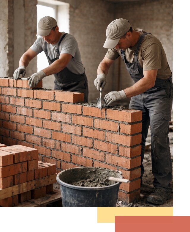 Кладка кирпичных перегородок под ключ в Ртищево