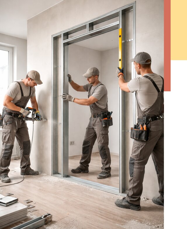 Устройство дверного проема в перегородке в Ртищево от 4597 руб. под ключ | ОТДЕЛОЧНИК-Ртщ