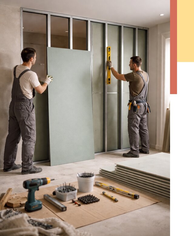 Перегородка из влагостойкого гипсокартона в Ртищево от 4903 руб. — монтаж под ключ | ОТДЕЛОЧНИК-Ртщ