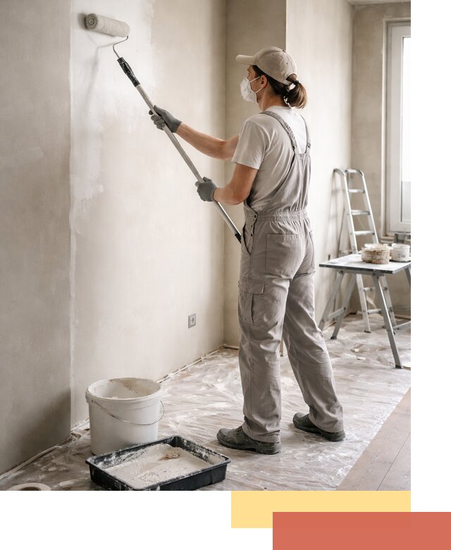 Покраска перегородок из гипсокартона в Ртищево качественно и недорого