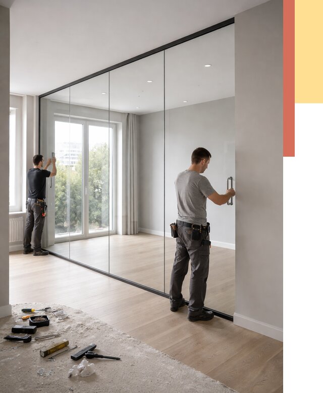 Изготовление стеклянных перегородок в Ртищево от 12616 руб. под ключ | ОТДЕЛОЧНИК-Ртщ