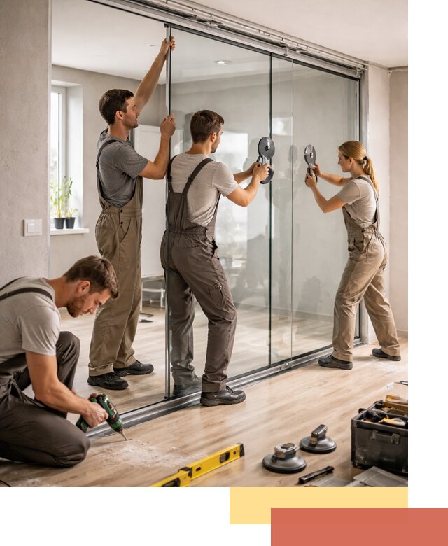 Изготовление стеклянных перегородок на заказ в Ртищево