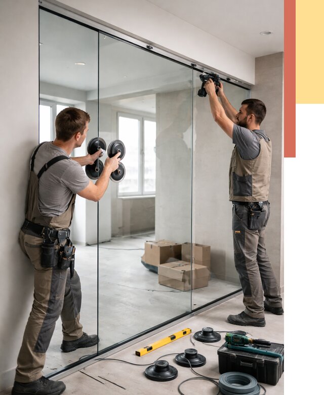 Монтаж стеклянных перегородок в Ртищево от 6640 руб. | ОТДЕЛОЧНИК-Ртщ