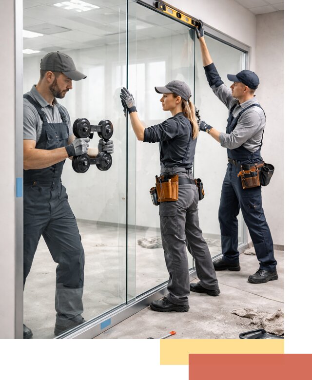 Профессиональный монтаж стеклянных перегородок в Ртищево