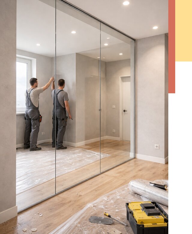 Безрамные стеклянные перегородки в Ртищево — монтаж от 9704 руб. | ОТДЕЛОЧНИК-Ртщ