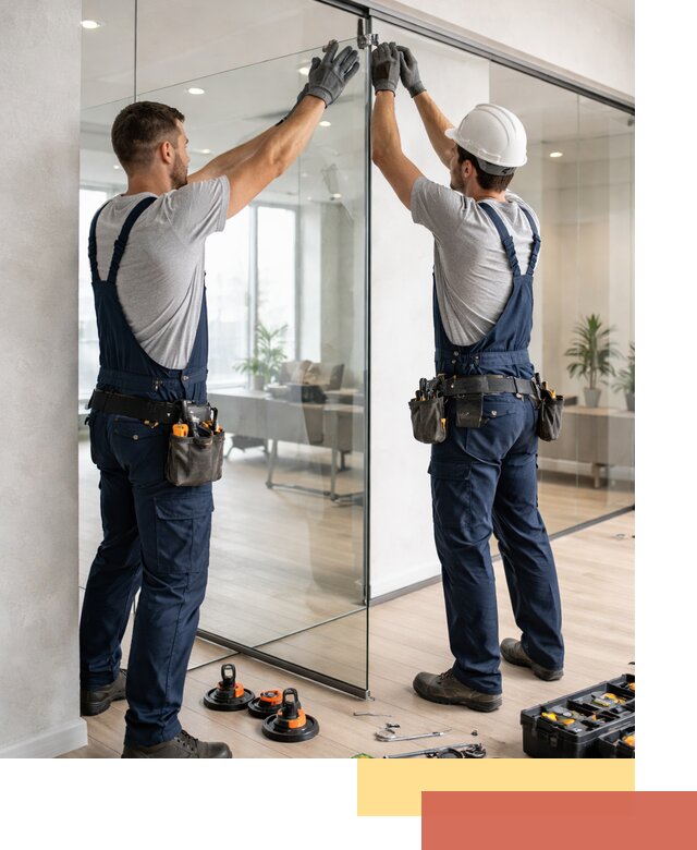 Безрамные стеклянные перегородки под ключ в Ртищево