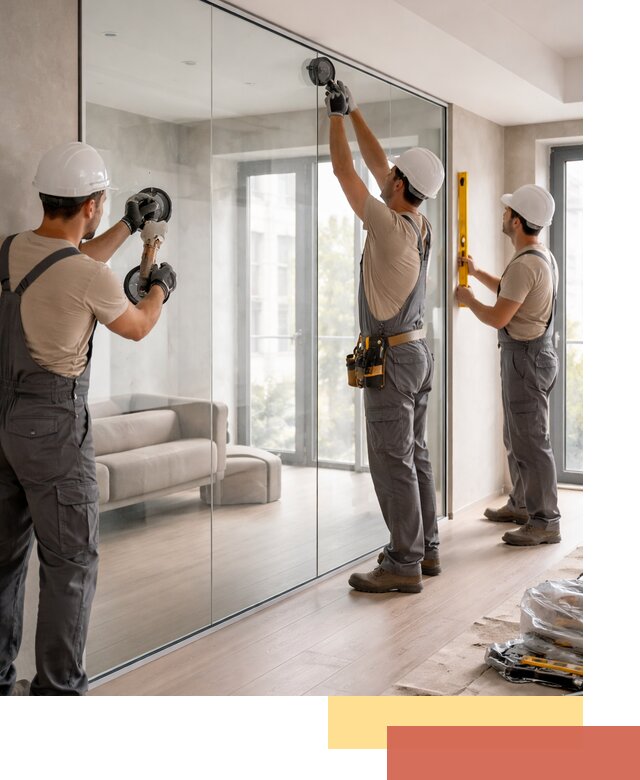 Перегородки из закаленного стекла в Ртищево для офисов и квартир